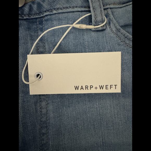 Warp + Weft Skinny High Rise Jeans 14/32 Chambray Stretch Cotton Denim NWT - Picture 9 of 15